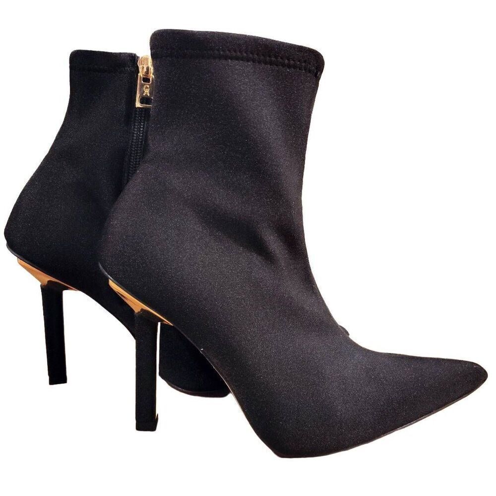 GOOD AMERICAN KICKSTAND NEOPRENE STILETTO BLACK ANKLE BOOTIE NOOB SZ 8